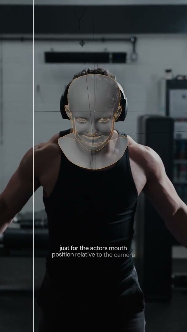 Body reference and effect placement in the shot.