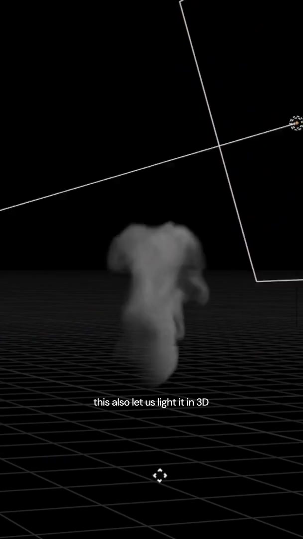 The volumetric effect in 3D, before compositing.