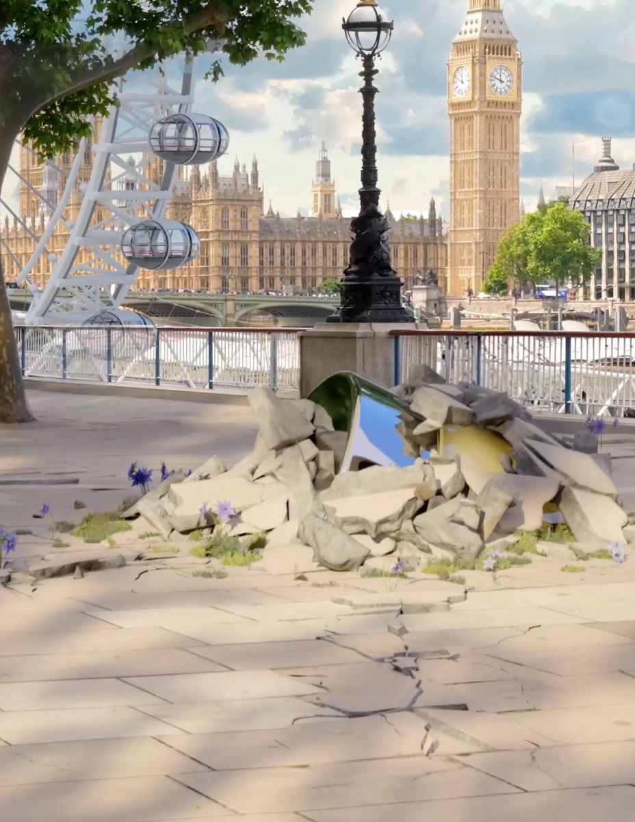 Finished VFX / the first stage of the ground break.